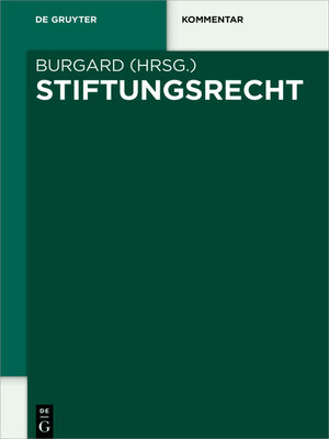 cover image of Stiftungsrecht